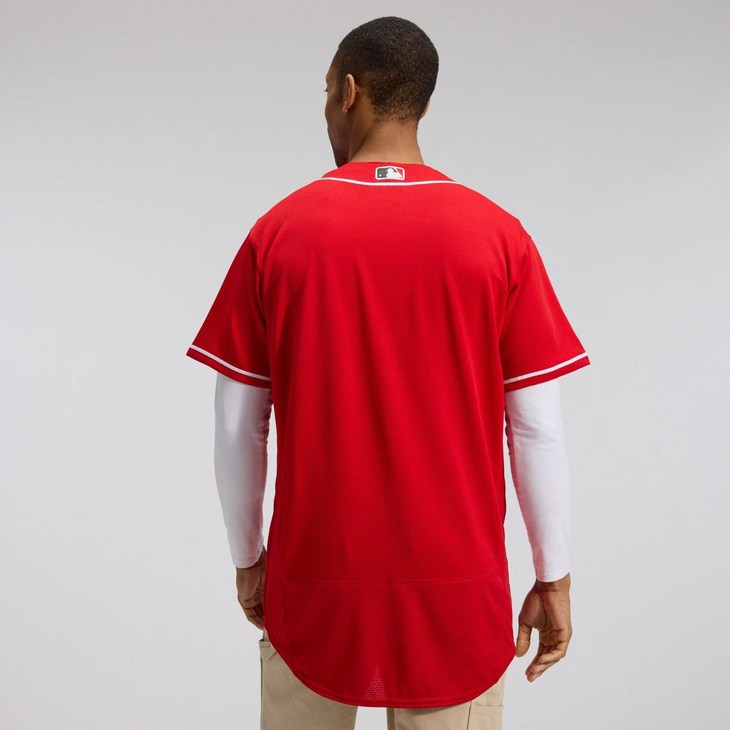 Cincinnati Reds Nike Alternate Authentic Team Logo Jersey - Scarlet Official MLB Team Apparel Baseball Fan Gear