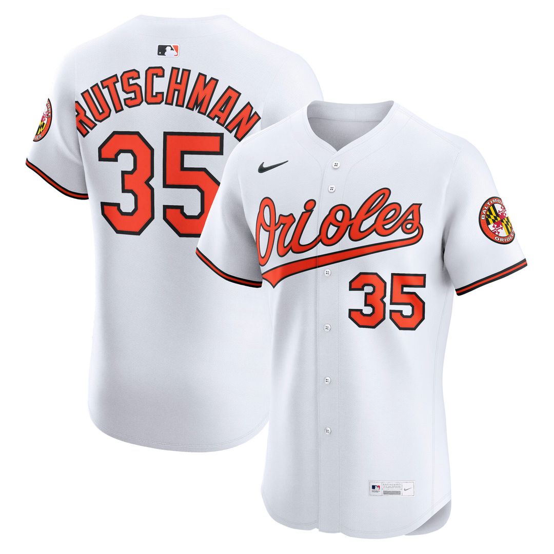 Adley Rutschman Baltimore Orioles Nike Alternate 2 Elite Jersey - Orange Official MLB Team Apparel Baseball Fan Gear