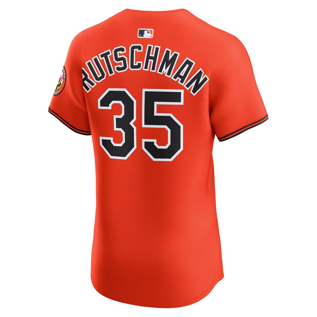 Adley Rutschman Baltimore Orioles Nike Alternate 2 Elite Jersey - Orange Official MLB Team Apparel Baseball Fan Gear