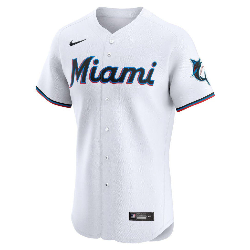 Eury Perez Miami Marlins Nike Home Elite Player Jersey - White Official MLB Team Apparel Baseball Fan Gear