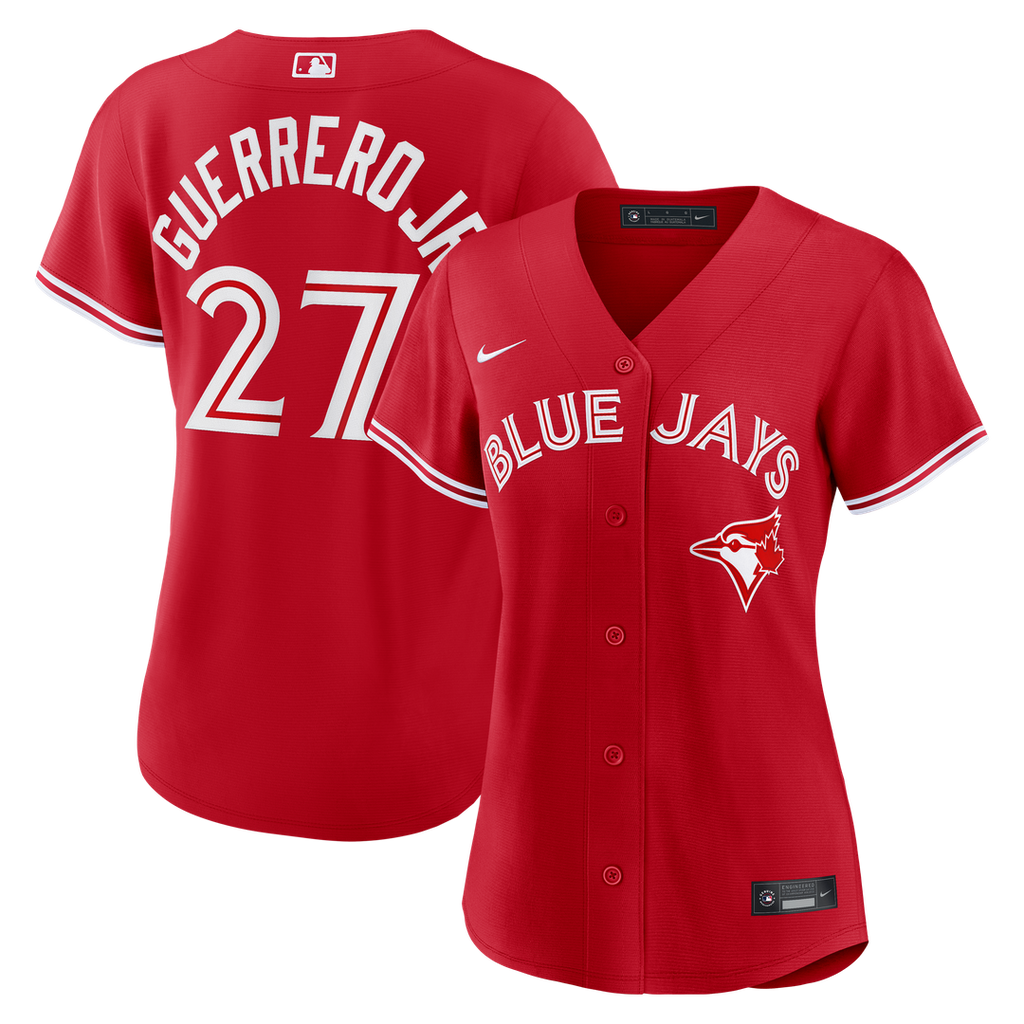 Vladimir Guerrero Jr. Toronto Blue Jays Nike Women's Canada Day Replica Jersey - Red Official MLB Team Apparel Baseball Fan Gear