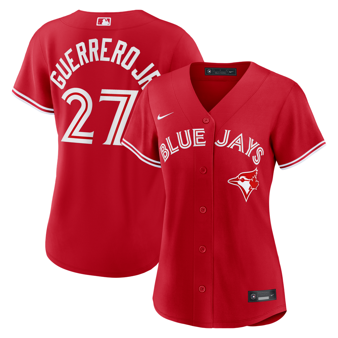Vladimir Guerrero Jr. Toronto Blue Jays Nike Women's Canada Day Replica Jersey - Red Official MLB Team Apparel Baseball Fan Gear