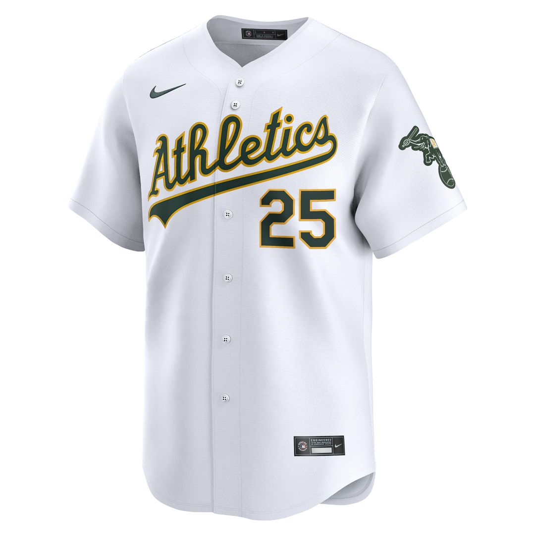 Brent Rooker Athletics Nike Home Limited Player Jersey - White Official MLB Team Apparel Baseball Fan Gear