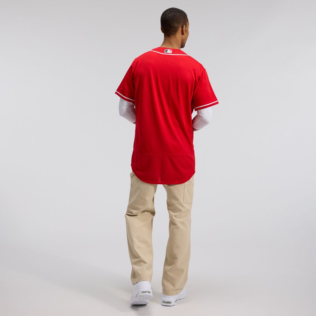 Cincinnati Reds Nike Alternate Authentic Team Logo Jersey - Scarlet Official MLB Team Apparel Baseball Fan Gear