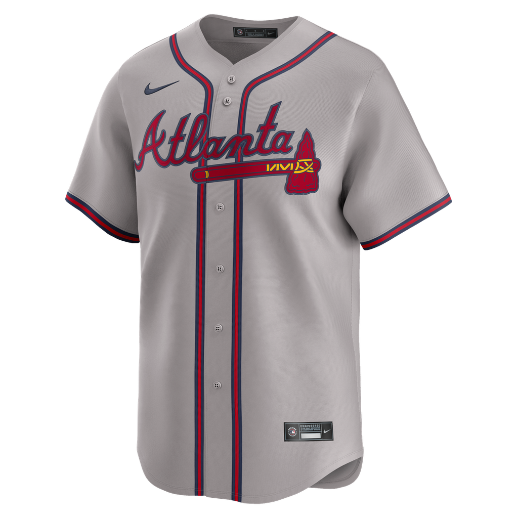 Ozzie Albies Atlanta Braves Nike Road Limited Player Jersey - Gray Official MLB Team Apparel Baseball Fan Gear
