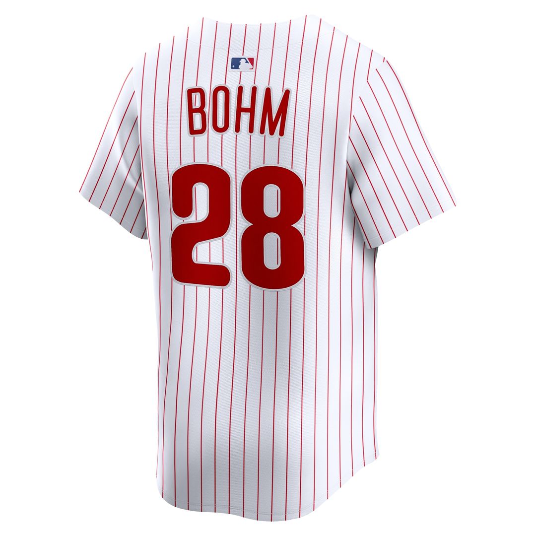 Alec Bohm Philadelphia Phillies Nike Home Limited Player Jersey - White Official MLB Team Apparel Baseball Fan Gear