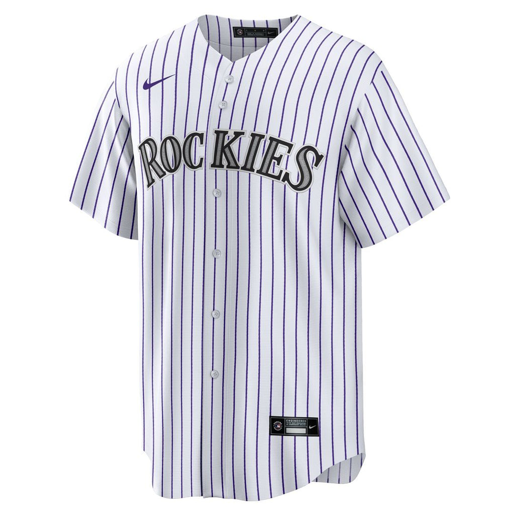 Tyler Freeman Colorado Rockies Nike Home Replica Jersey - White Official MLB Team Apparel Baseball Fan Gear
