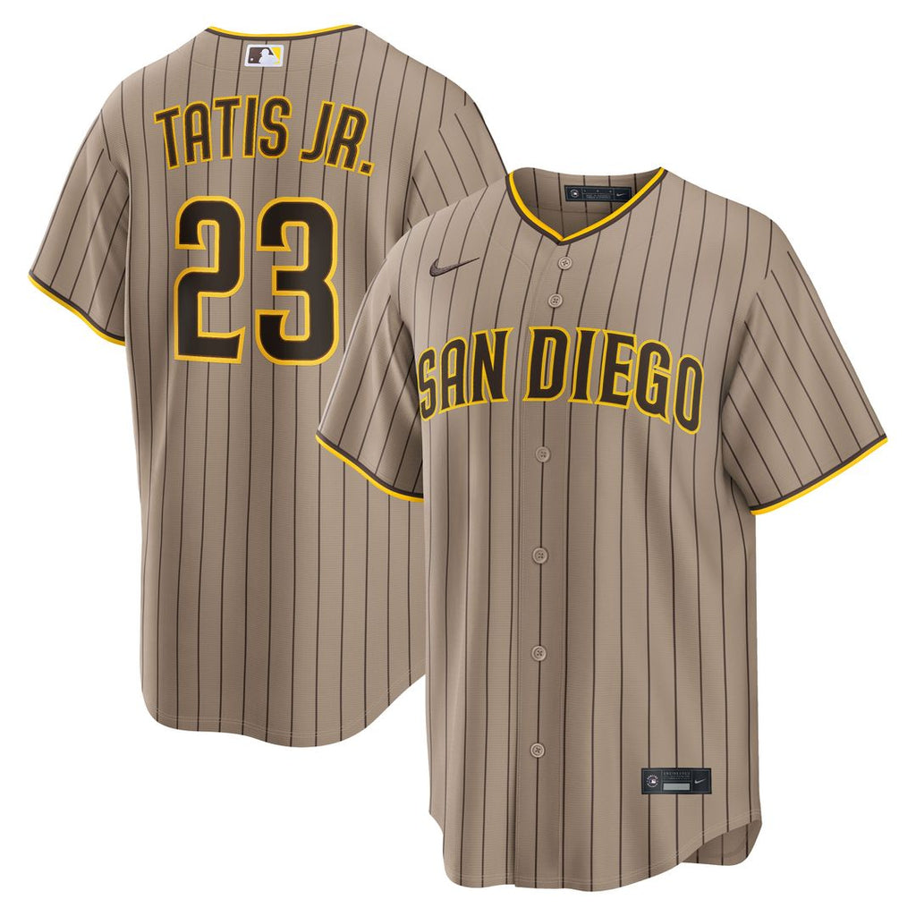 Fernando Tatis Jr. San Diego Padres Nike Alternate Replica Jersey - Sand Official MLB Team Apparel Baseball Fan Gear