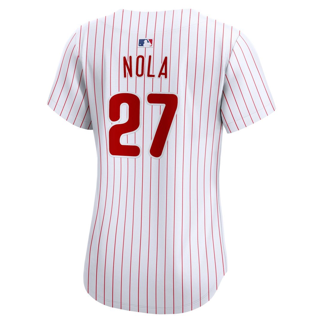 Aaron Nola Philadelphia Phillies Nike Women's Home Limited Player Jersey - White Official MLB Team Apparel Baseball Fan Gear
