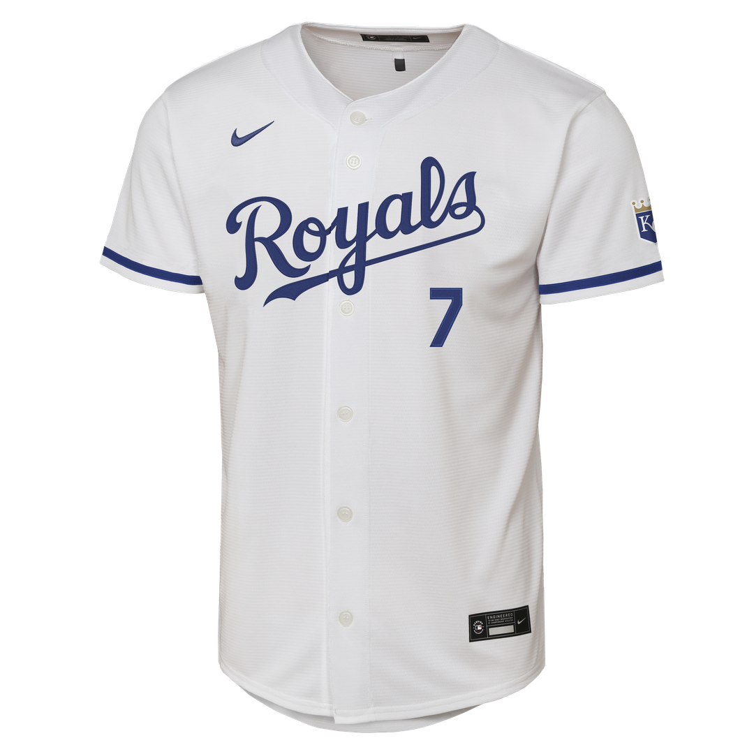 Bobby Witt Jr. Kansas City Royals Nike Youth Home Stadium Jersey - White Official MLB Team Apparel Baseball Fan Gear
