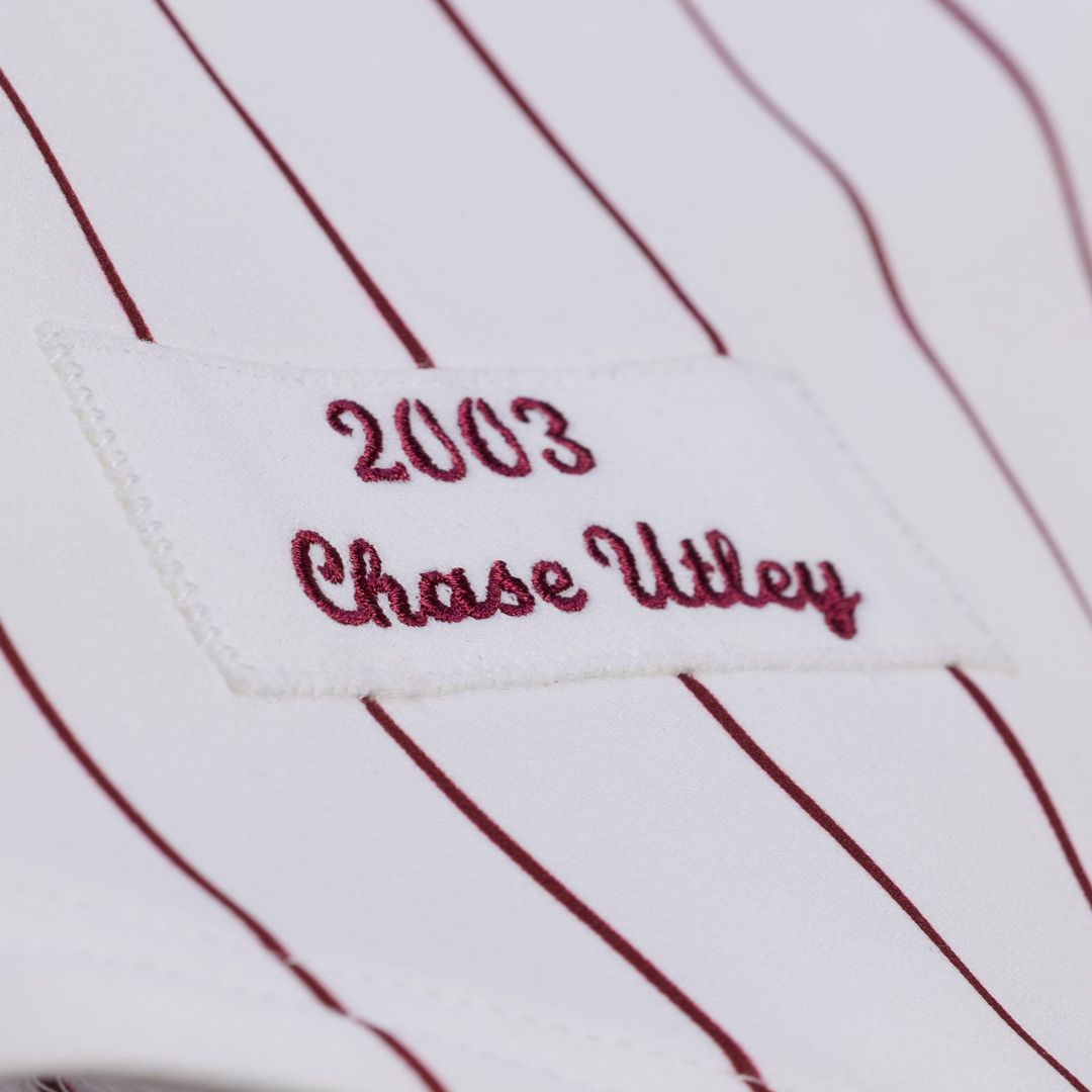 Chase Utley Philadelphia Phillies Mitchell & Ness 2003 Cooperstown Collection Authentic Jersey - White Official MLB Team Apparel Baseball Fan Gear