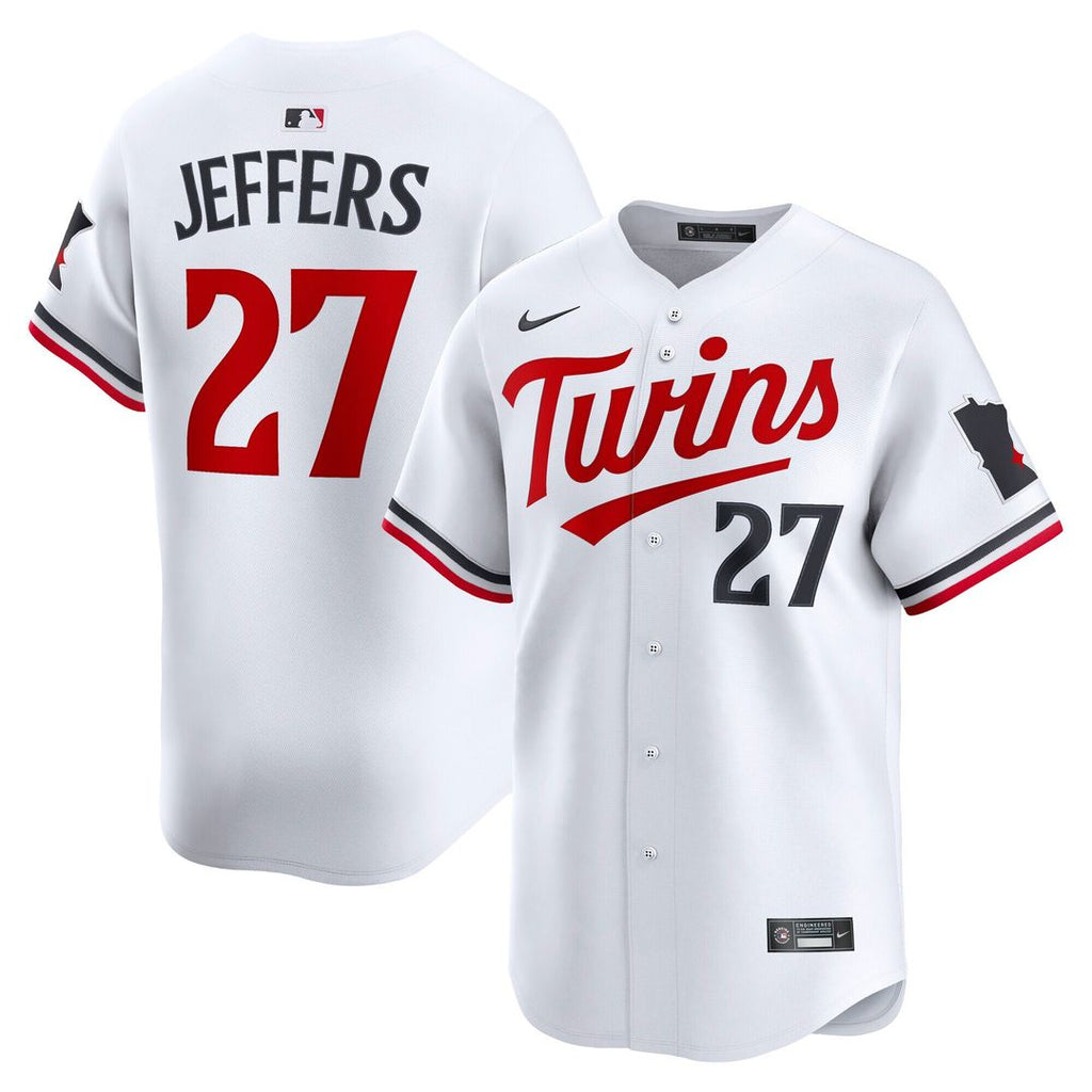Ryan Jeffers Minnesota Twins Nike Home Limited Player Jersey - White Official MLB Team Apparel Baseball Fan Gear