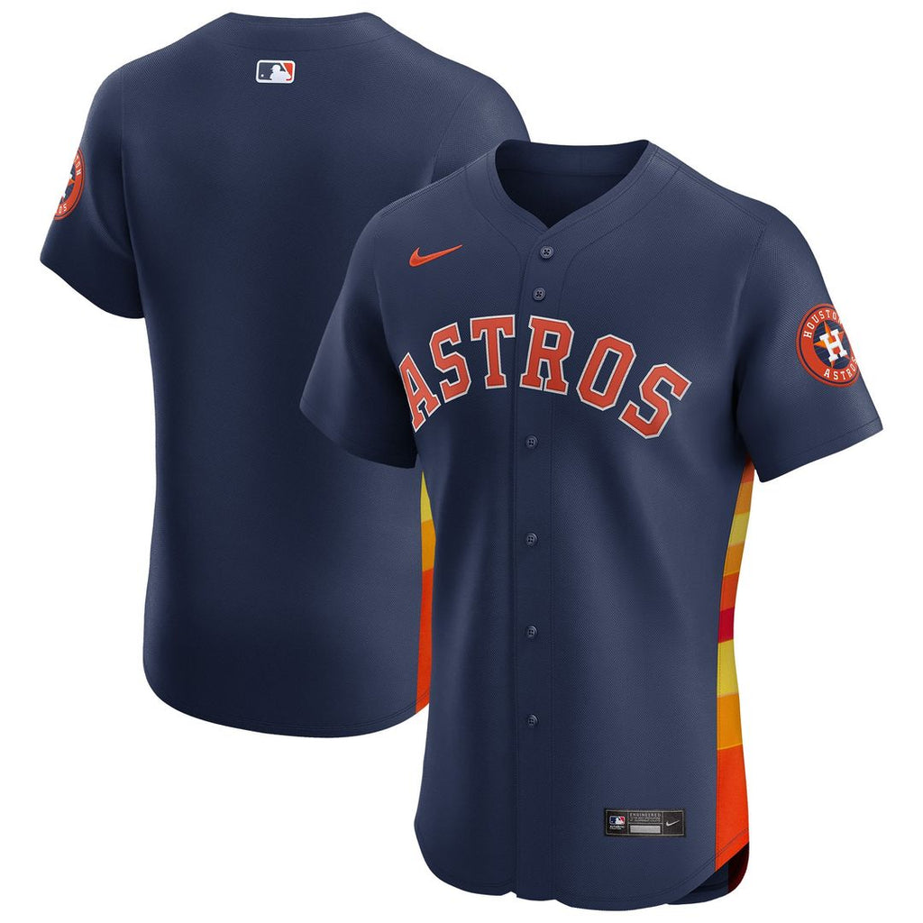 Houston Astros Nike Alternate Vapor Premier Elite Patch Jersey - Navy Official MLB Team Apparel Baseball Fan Gear