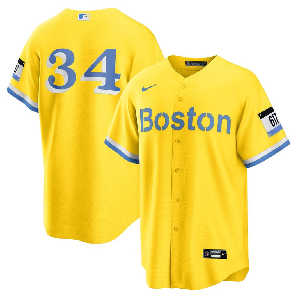 David Ortiz Boston Red Sox Nike Retired Player City Connect Replica Jersey - Gold Official MLB Team Apparel Baseball Fan Gear