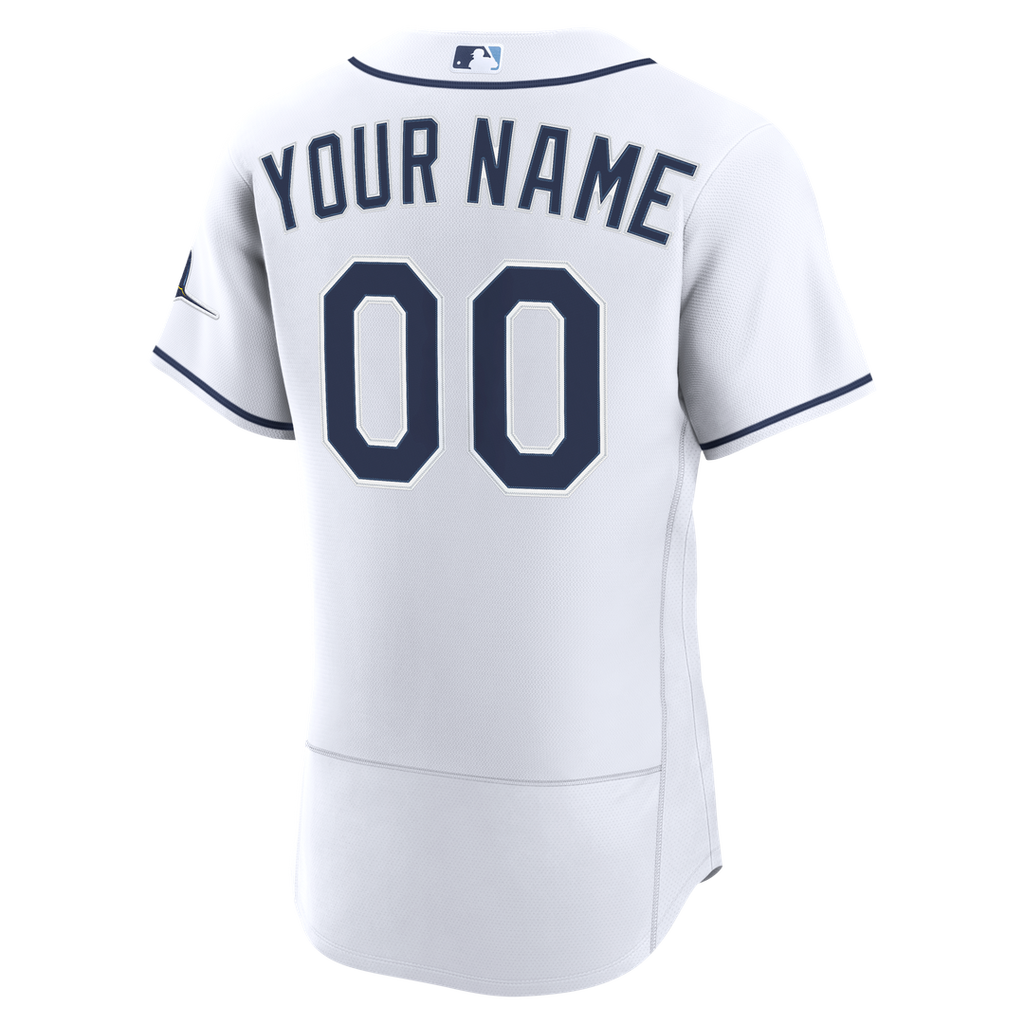 Tampa Bay Rays Nike Home Authentic Custom Jersey - White Official MLB Team Apparel Baseball Fan Gear