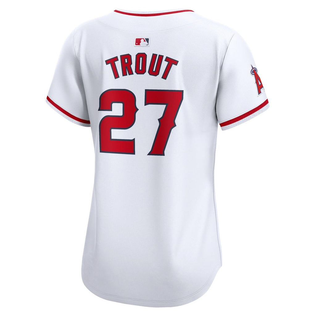 Mike Trout Los Angeles Angels Nike Women's Home Limited Player Jersey - White Official MLB Team Apparel Baseball Fan Gear