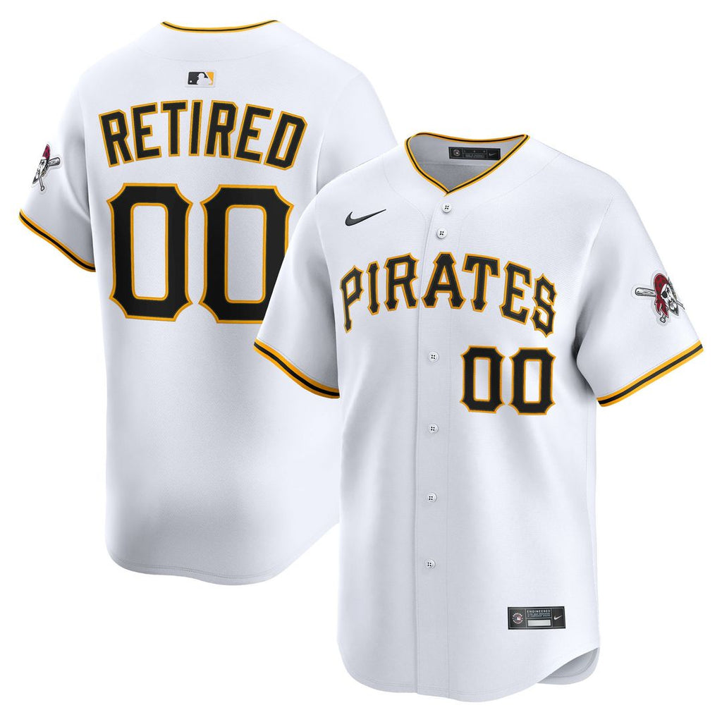 Pittsburgh Pirates Nike Home Limited Pick-A-Player Retired Roster Jersey - White Official MLB Team Apparel Baseball Fan Gear