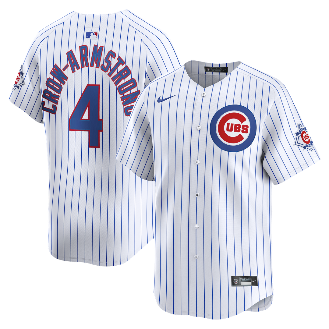 Pete Crow-Armstrong Chicago Cubs Nike 150th Anniversary Limited Jersey - White Official MLB Team Apparel Baseball Fan Gear