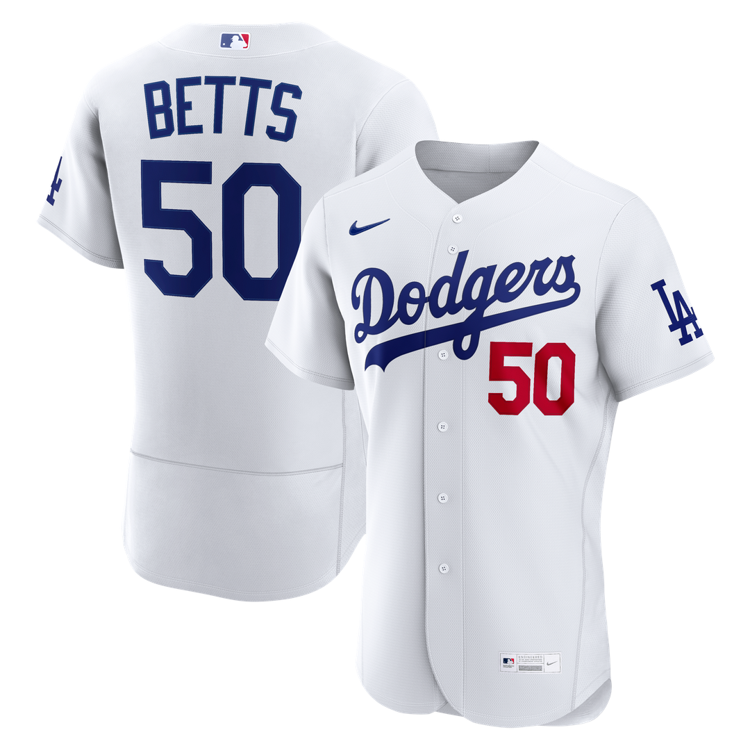 Mookie Betts Los Angeles Dodgers Nike Home Authentic Jersey - White Official MLB Team Apparel Baseball Fan Gear