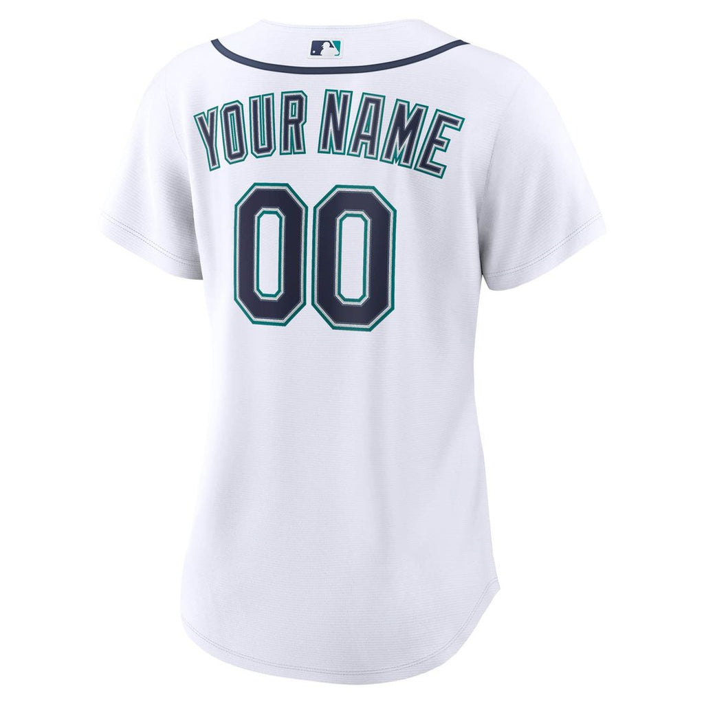 Seattle Mariners Nike Women's Home Replica Custom Jersey - White Official MLB Team Apparel Baseball Fan Gear