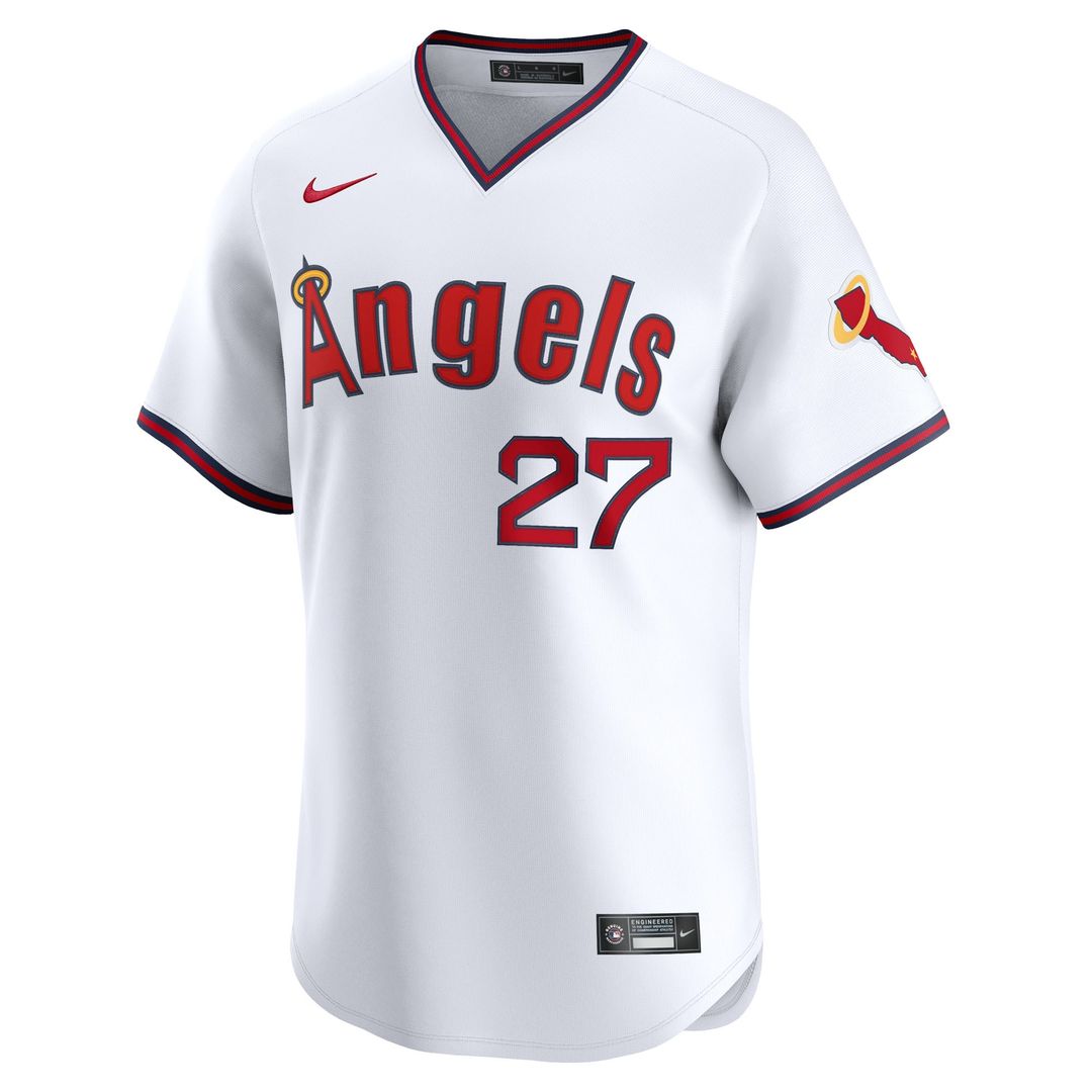 Mike Trout Los Angeles Angels Nike Alternate Limited Jersey - White Official MLB Team Apparel Baseball Fan Gear