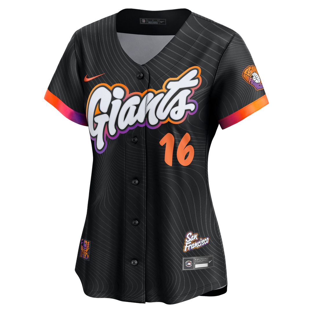 Rafael Devers San Francisco Giants Nike Women's 2025 City Connect Limited Player Jersey - Black Official MLB Team Apparel Baseball Fan Gear