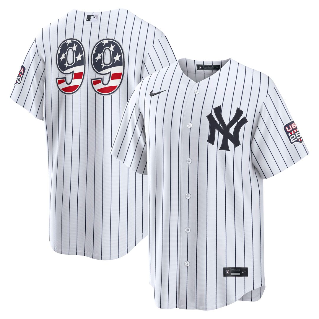 Aaron Judge New York Yankees Nike USA 250 Fourth of July Home Stadium Jersey - White Official MLB Team Apparel Baseball Fan Gear