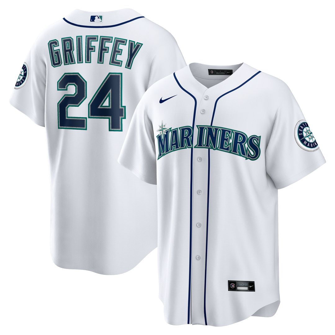 Ken Griffey Jr. Seattle Mariners Nike Home Replica Jersey - White Official MLB Team Apparel Baseball Fan Gear