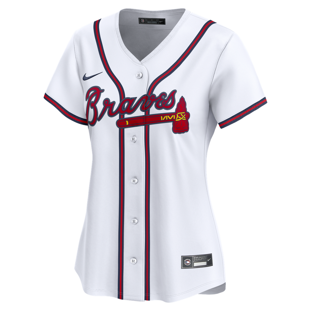 Atlanta Braves Nike Home Women's Limited Jersey - White Official MLB Team Apparel Baseball Fan Gear