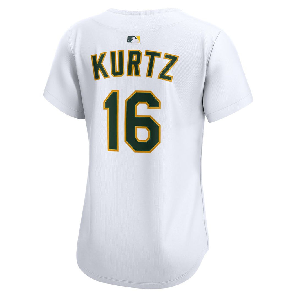 Nick Kurtz Athletics Nike Women's Home Limited Player Jersey - White Official MLB Team Apparel Baseball Fan Gear