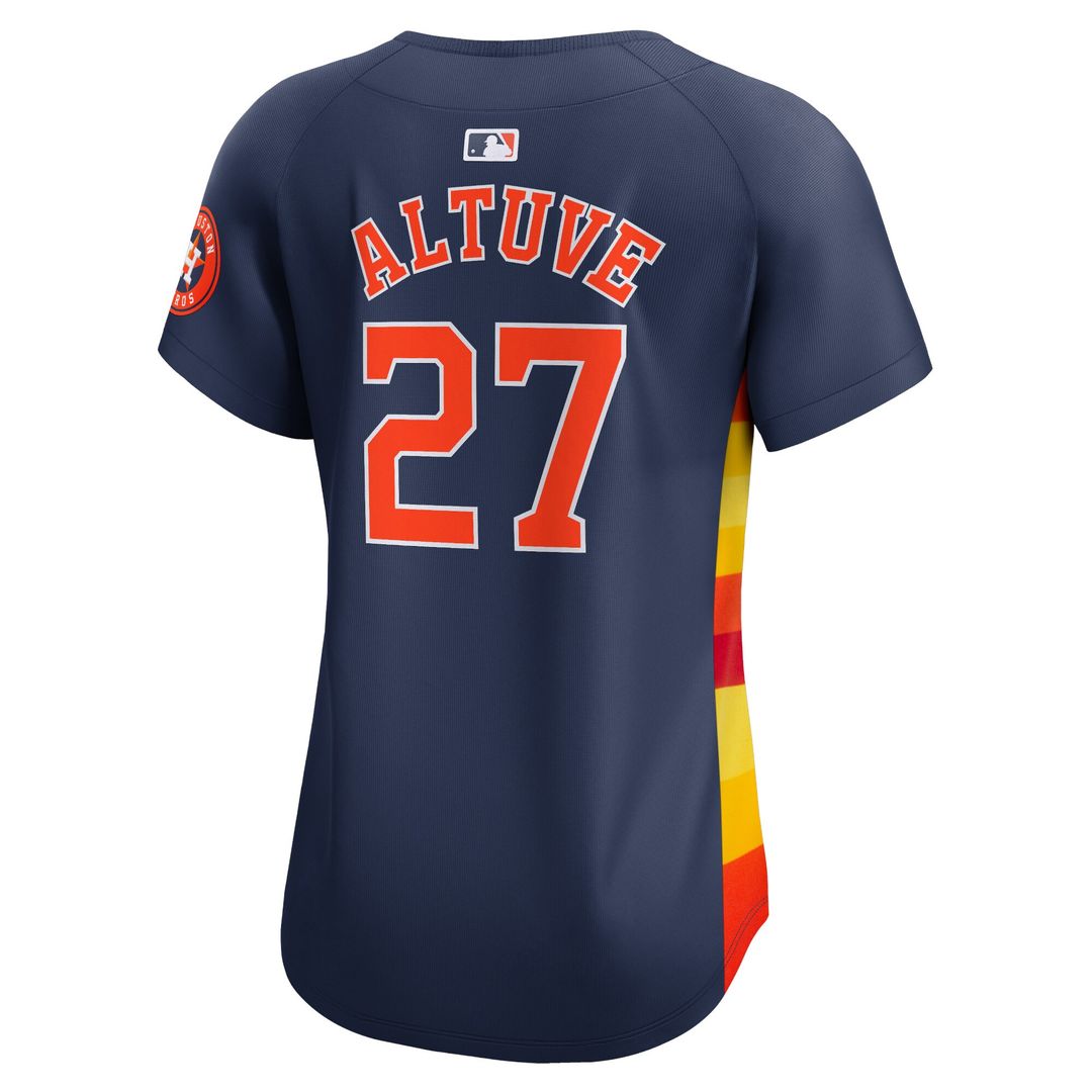 Jose Altuve Houston Astros Nike Women's Alternate Limited Player Jersey – Navy Official MLB Team Apparel Baseball Fan Gear