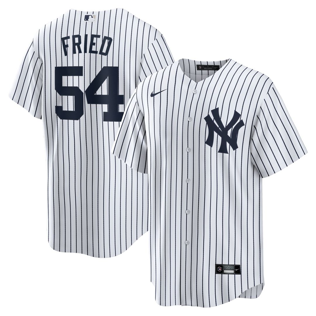 Max Fried New York Yankees Nike Home Replica Player Jersey - White Official MLB Team Apparel Baseball Fan Gear