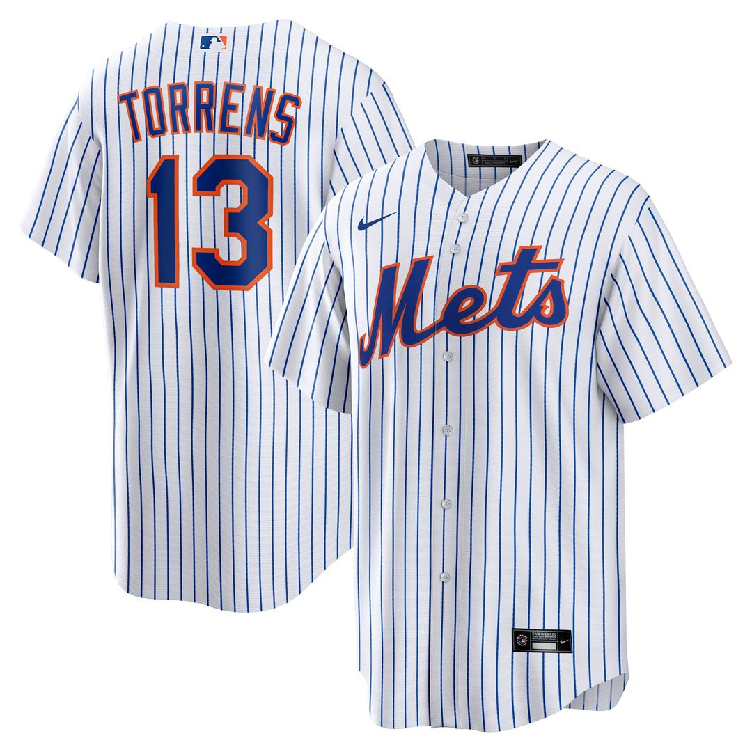Luis Torrens New York Mets Nike Home Replica Jersey - White Official MLB Team Apparel Baseball Fan Gear