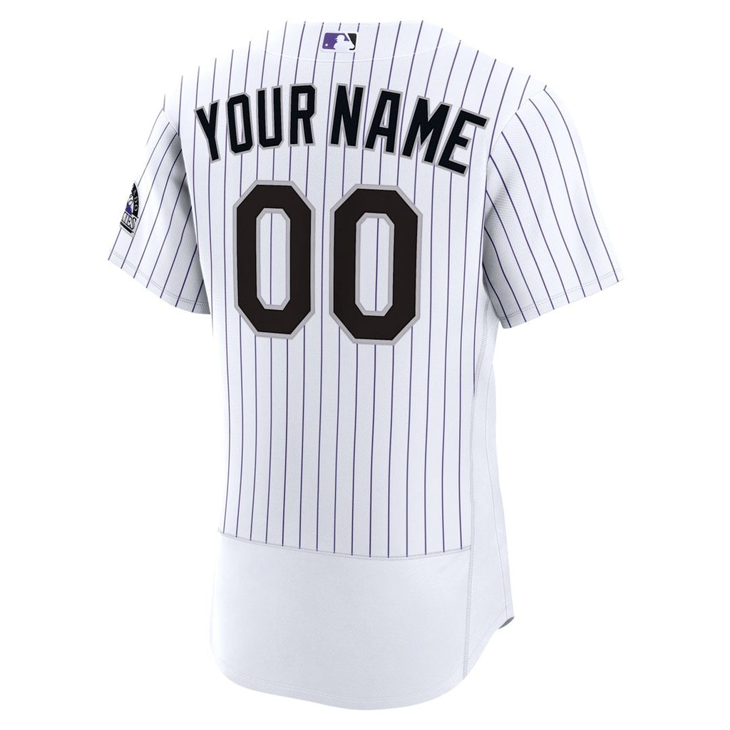 Colorado Rockies Nike Home Authentic Custom Jersey - White Official MLB Team Apparel Baseball Fan Gear