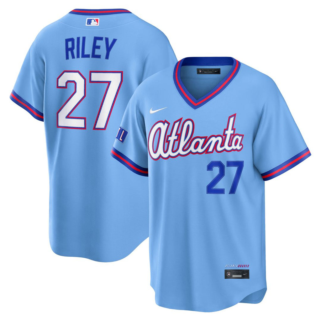 Austin Riley Atlanta Braves Nike 2026 City Connect Stadium Jersey - Powder Blue Official MLB Team Apparel Baseball Fan Gear