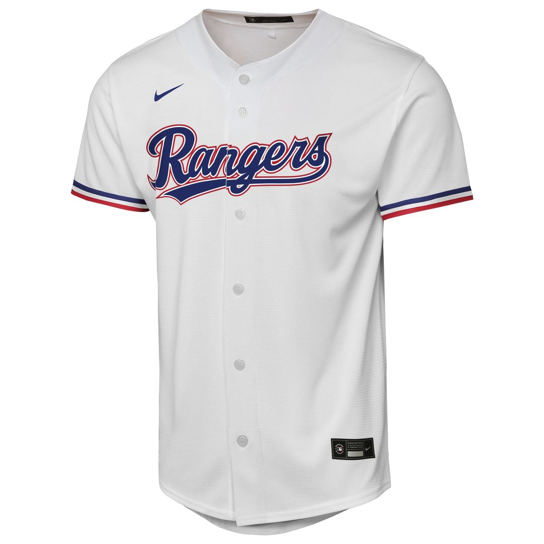 Texas Rangers Nike Youth Home Replica Jersey - White Official MLB Team Apparel Baseball Fan Gear