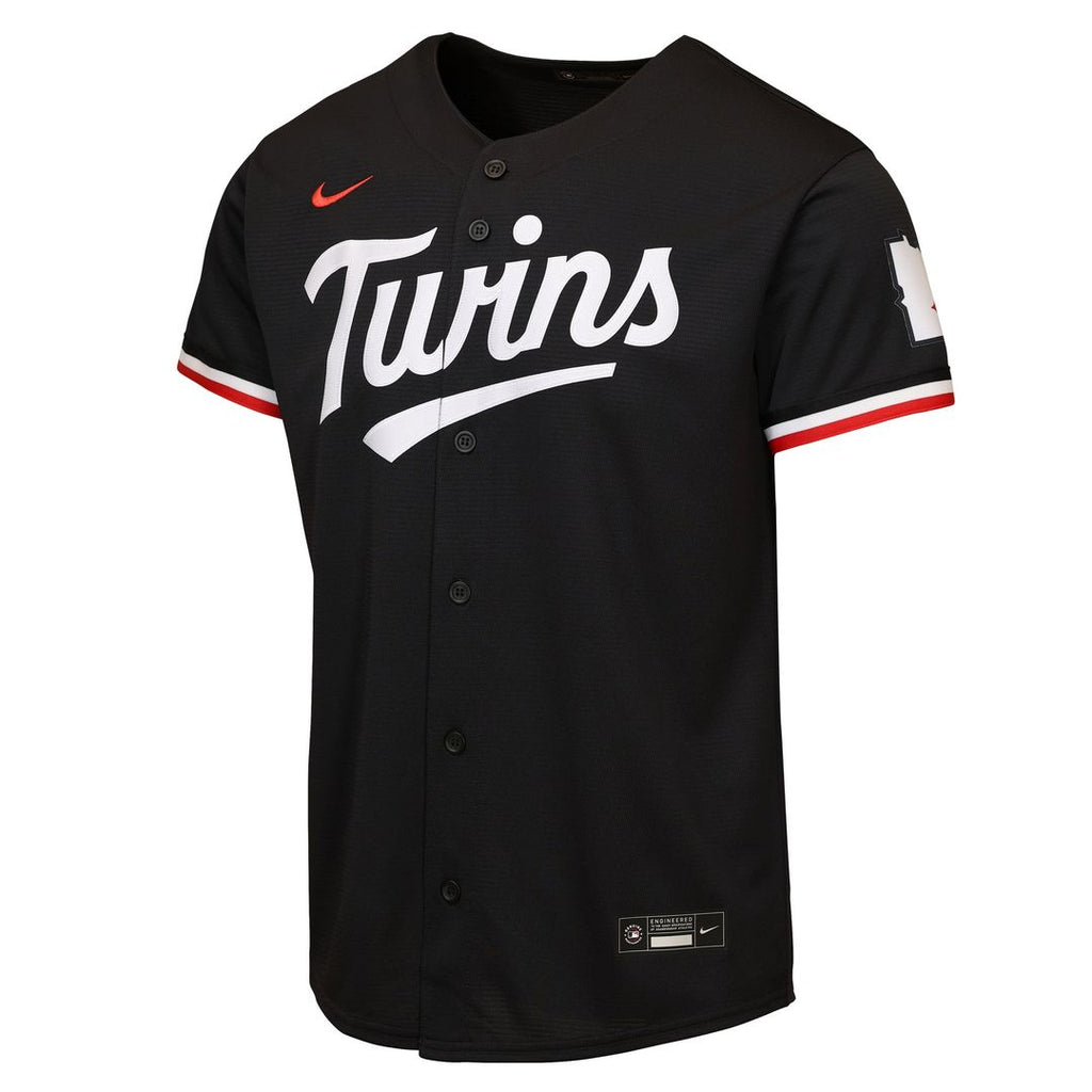 Minnesota Twins Nike Youth Alternate 2 Stadium Jersey - Black Official MLB Team Apparel Baseball Fan Gear