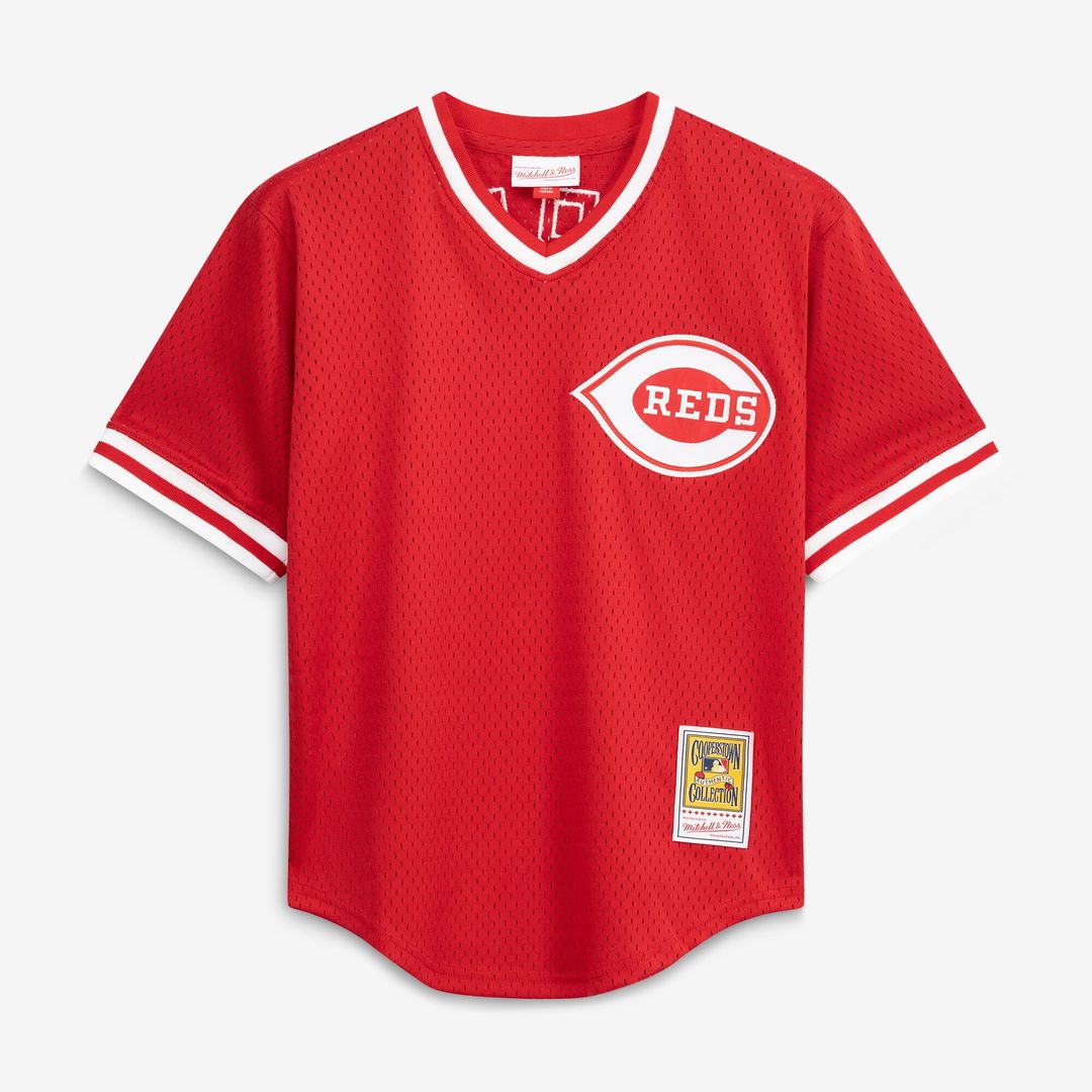 Barry Larkin Cincinnati Reds Mitchell & Ness Authentic Batting Practice Jersey - Red Official MLB Team Apparel Baseball Fan Gear