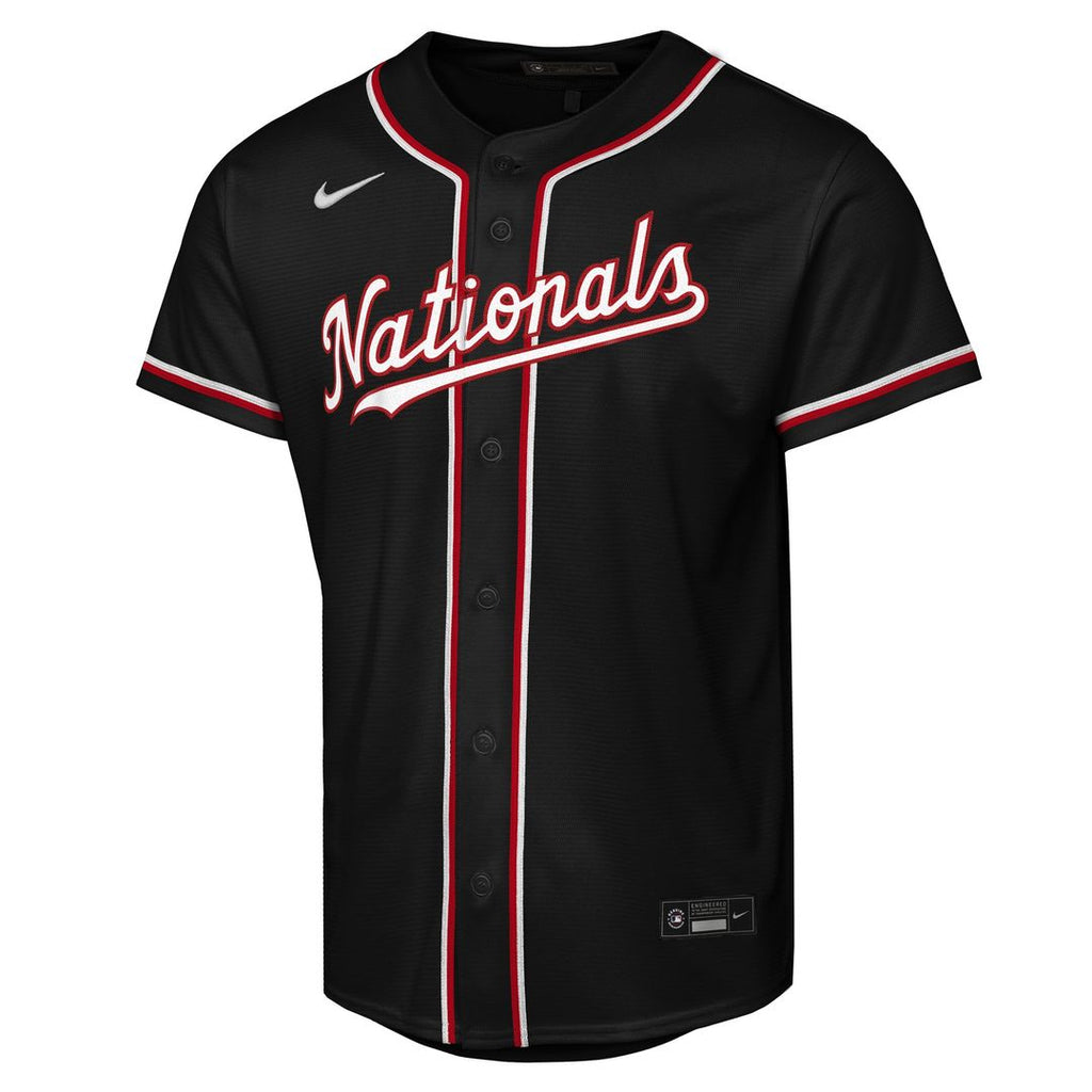 James Wood Washington Nationals Nike Youth Fashion Replica Player Jersey - Black Official MLB Team Apparel Baseball Fan Gear