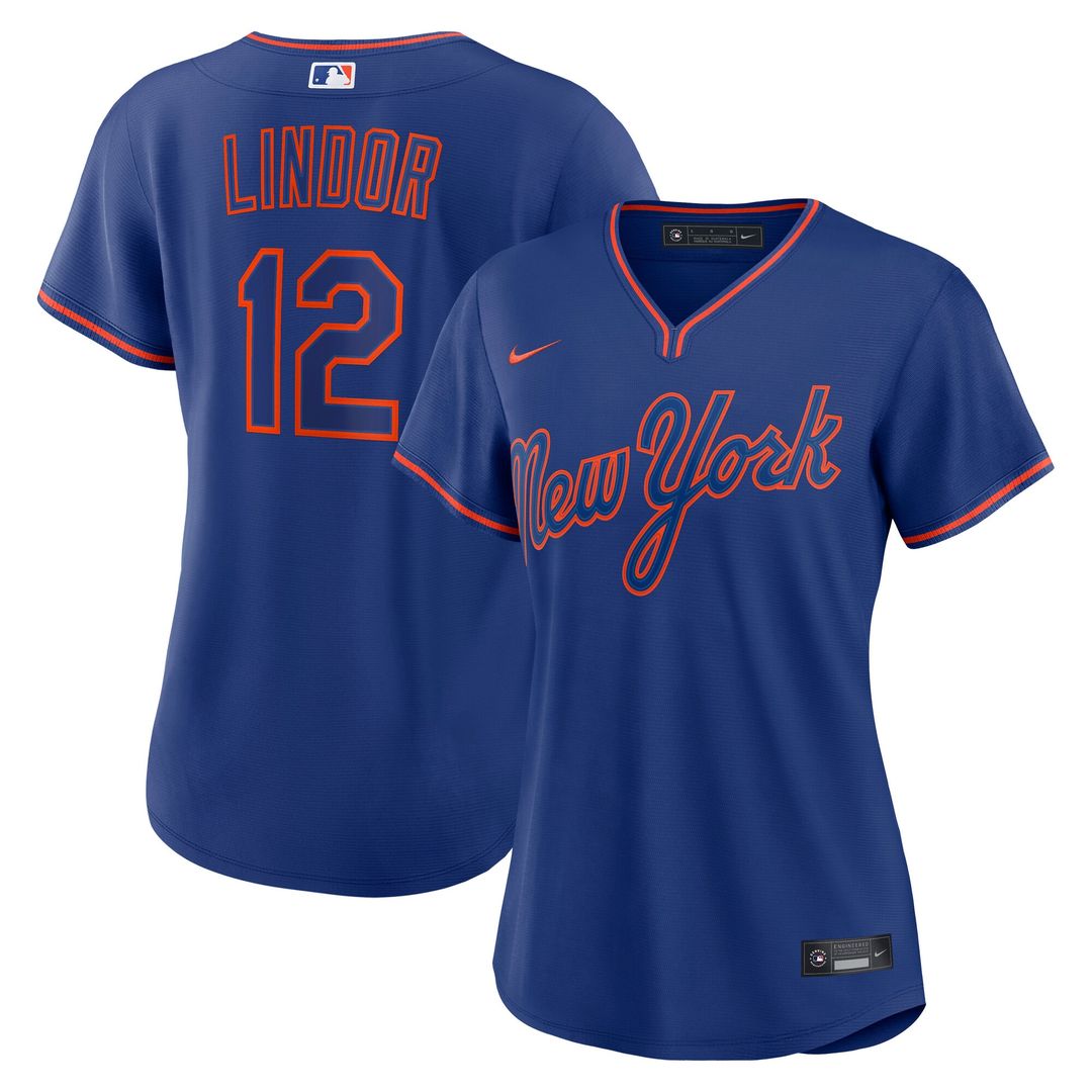 Francisco Lindor New York Mets Nike Women's Alternate Replica Jersey - Royal Official MLB Team Apparel Baseball Fan Gear