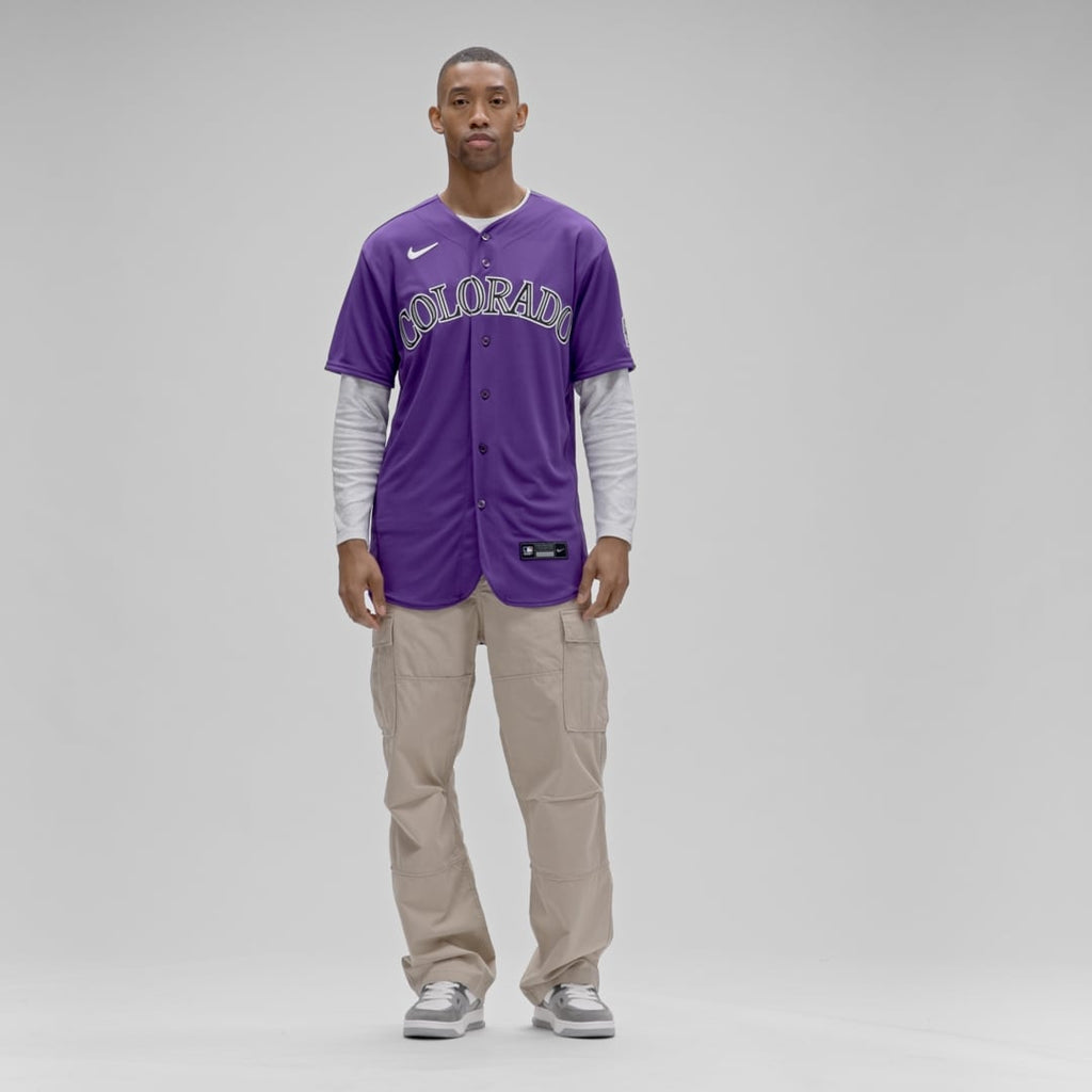 Colorado Rockies Nike Alternate Authentic Jersey - Purple Official MLB Team Apparel Baseball Fan Gear