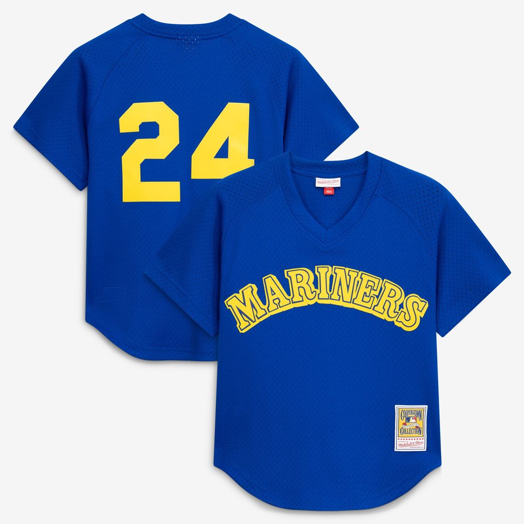 Ken Griffey Jr. Seattle Mariners Mitchell & Ness Authentic Batting Practice Jersey - Royal Official MLB Team Apparel Baseball Fan Gear