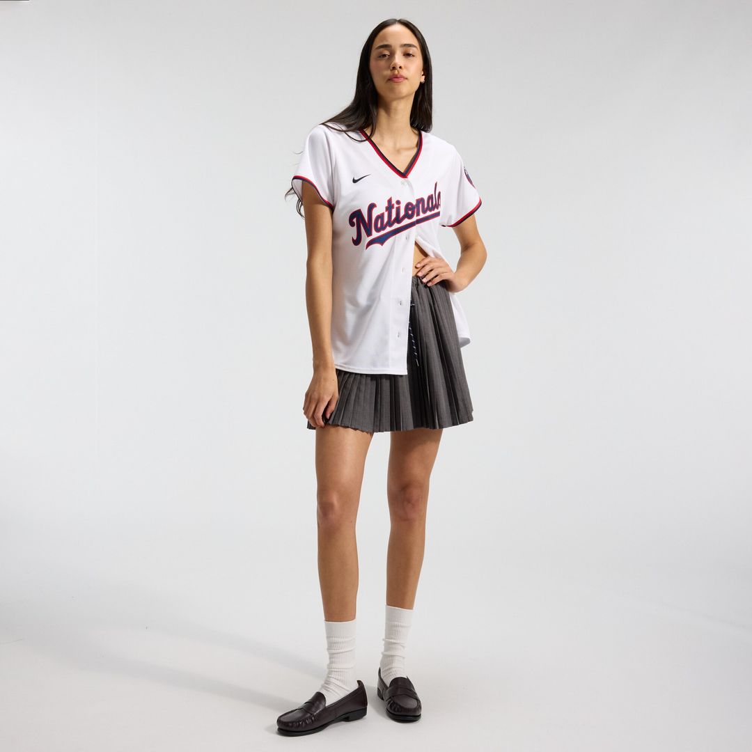 CJ Abrams Washington Nationals Nike Women's Home Replica Player Jersey - White Official MLB Team Apparel Baseball Fan Gear
