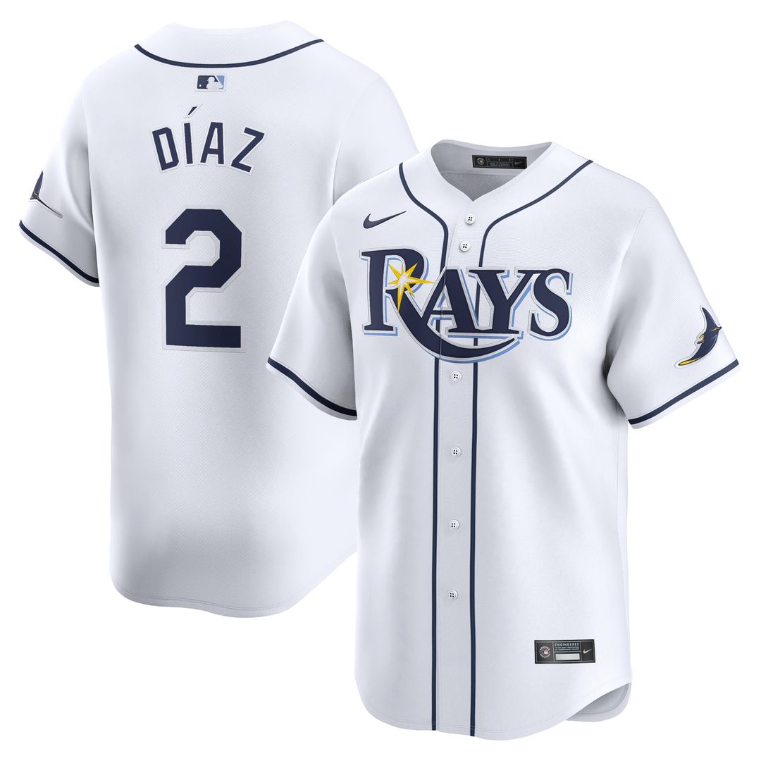 Yandy Diaz Tampa Bay Rays Nike Home Limited Player Jersey - White Official MLB Team Apparel Baseball Fan Gear