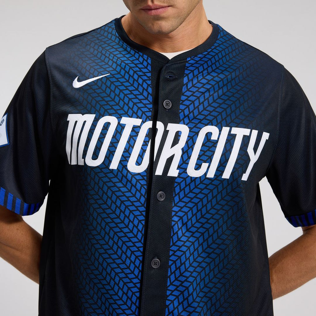 Detroit Tigers Nike City Connect Limited Jersey - Blue Official MLB Team Apparel Baseball Fan Gear
