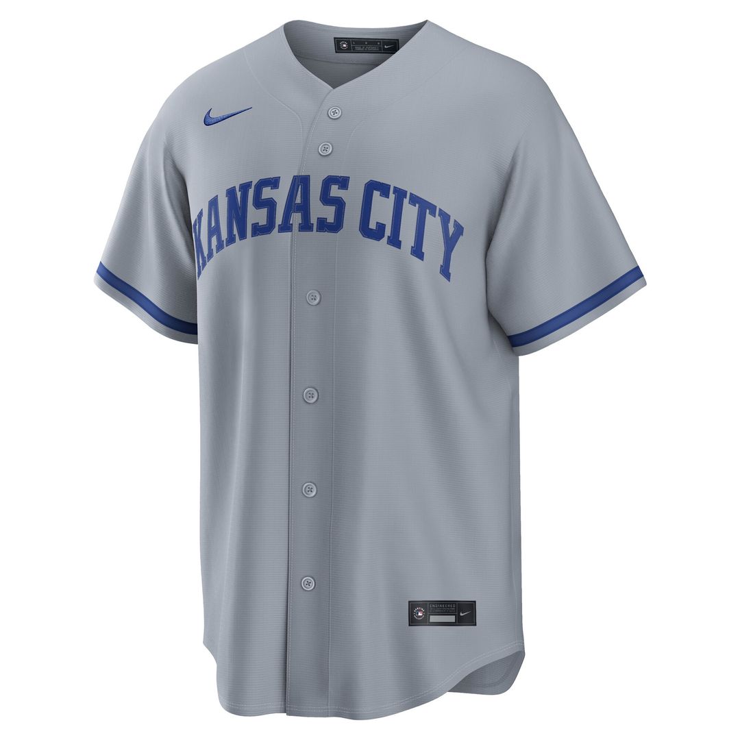Bobby Witt Jr. Kansas City Royals Nike Road Replica Jersey - Gray Official MLB Team Apparel Baseball Fan Gear