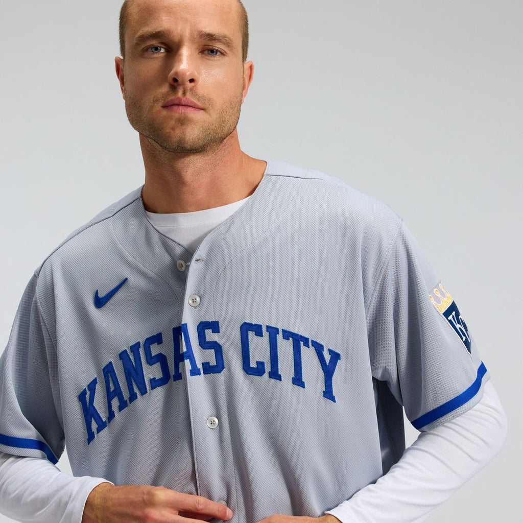 Kansas City Royals Nike 2022 Road Authentic Jersey - Gray Official MLB Team Apparel Baseball Fan Gear