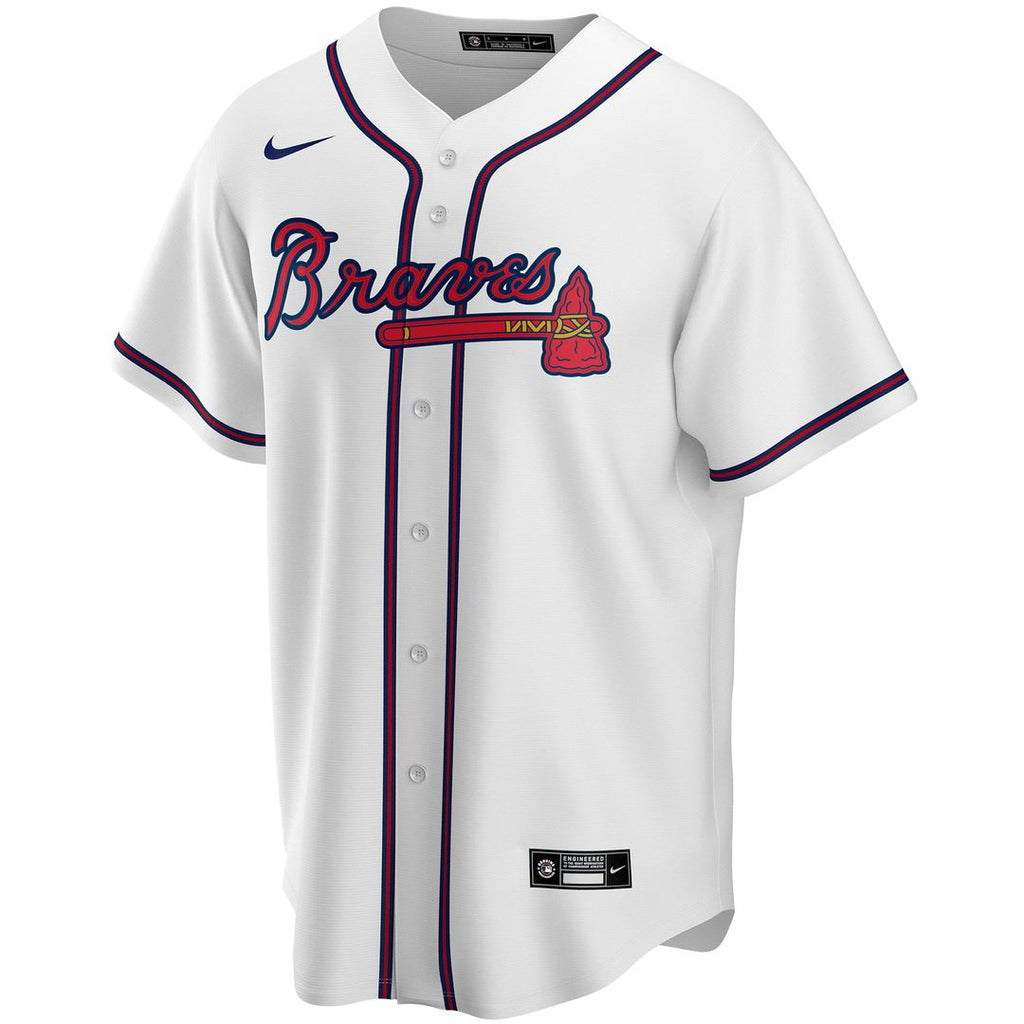 Atlanta Braves Nike Home Replica Custom Jersey - White Official MLB Team Apparel Baseball Fan Gear