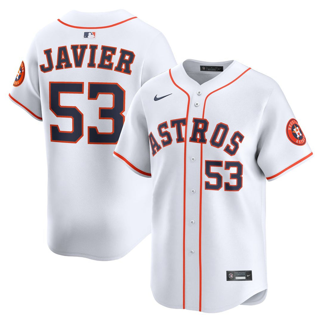 Cristian Javier Houston Astros Nike Home Limited Player Jersey - White Official MLB Team Apparel Baseball Fan Gear