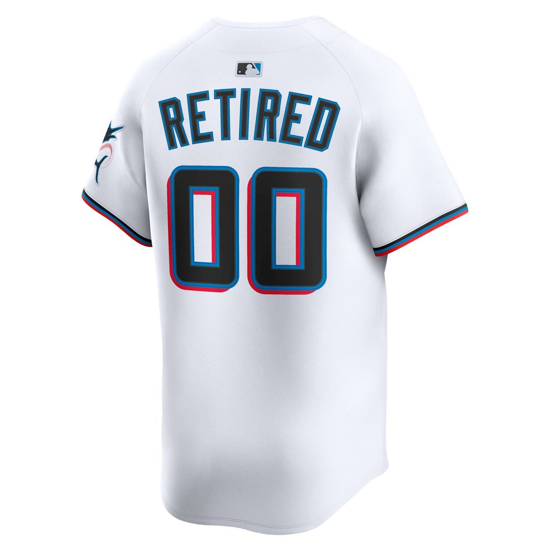 Miami Marlins Nike Home Limited Pick-A-Player Retired Roster Jersey - White Official MLB Team Apparel Baseball Fan Gear